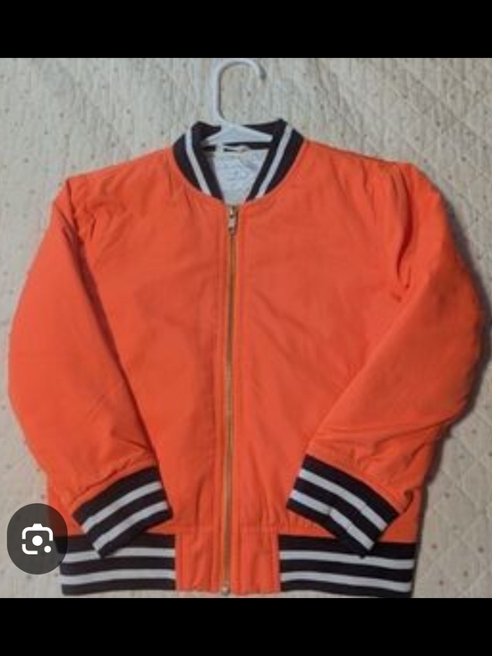 Rockets Of Awesome Other - Kids' Orange Bomber Jacket with Striped Trim